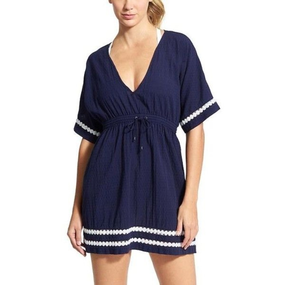 Athleta Navy Blue Swimsuit Cover Up